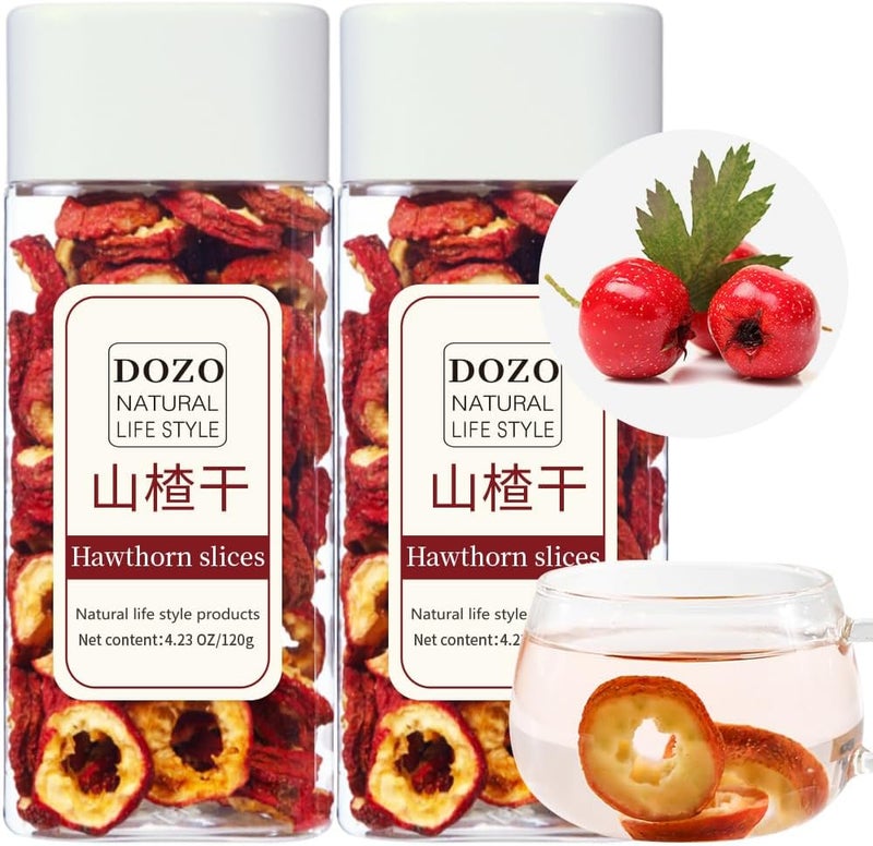 DOZO Dried Hawthorn Slices - Sweet and Sour Herbal Tea - 8.46oz/240g - Image 1